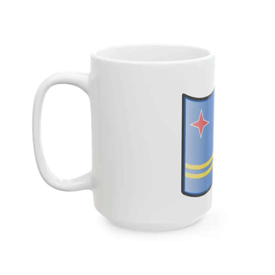 Nuvola Aruban flag (Netherlands) White Coffee Mug - Go Mug Yourself