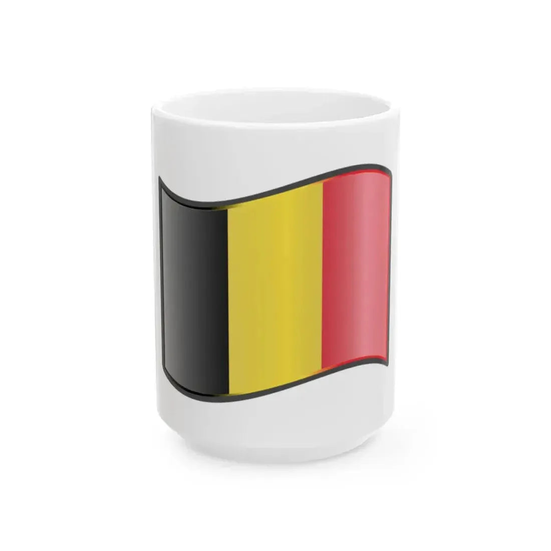 Nuvola Belgian flag (Belgium) White Coffee Mug 15oz - Go Mug Yourself