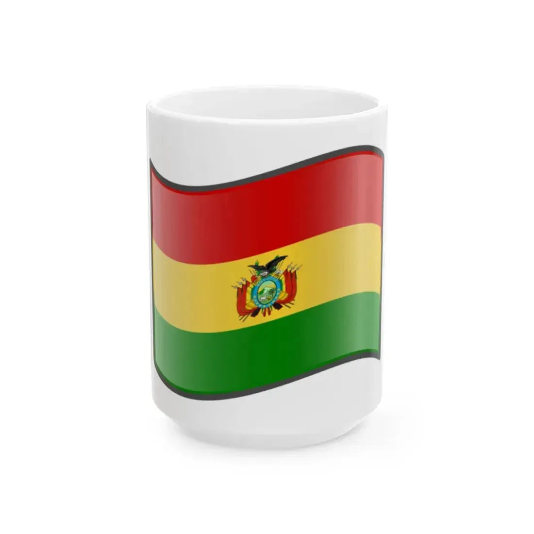 Nuvola Bolivian flag (Bolivia) White Coffee Mug 15oz - Go Mug Yourself
