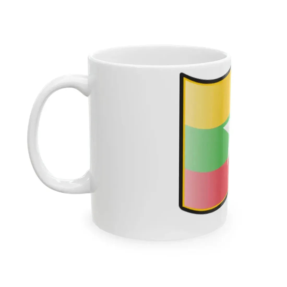 Nuvola Burmese flag (Myanmar) White Coffee Mug - Go Mug Yourself
