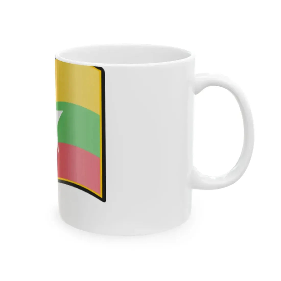 Nuvola Burmese flag (Myanmar) White Coffee Mug - Go Mug Yourself