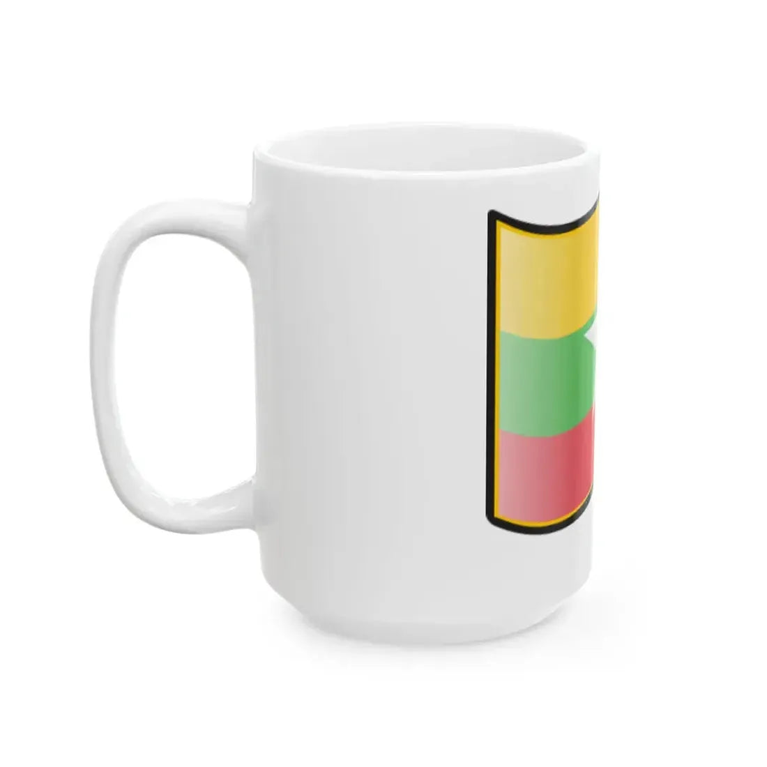 Nuvola Burmese flag (Myanmar) White Coffee Mug - Go Mug Yourself