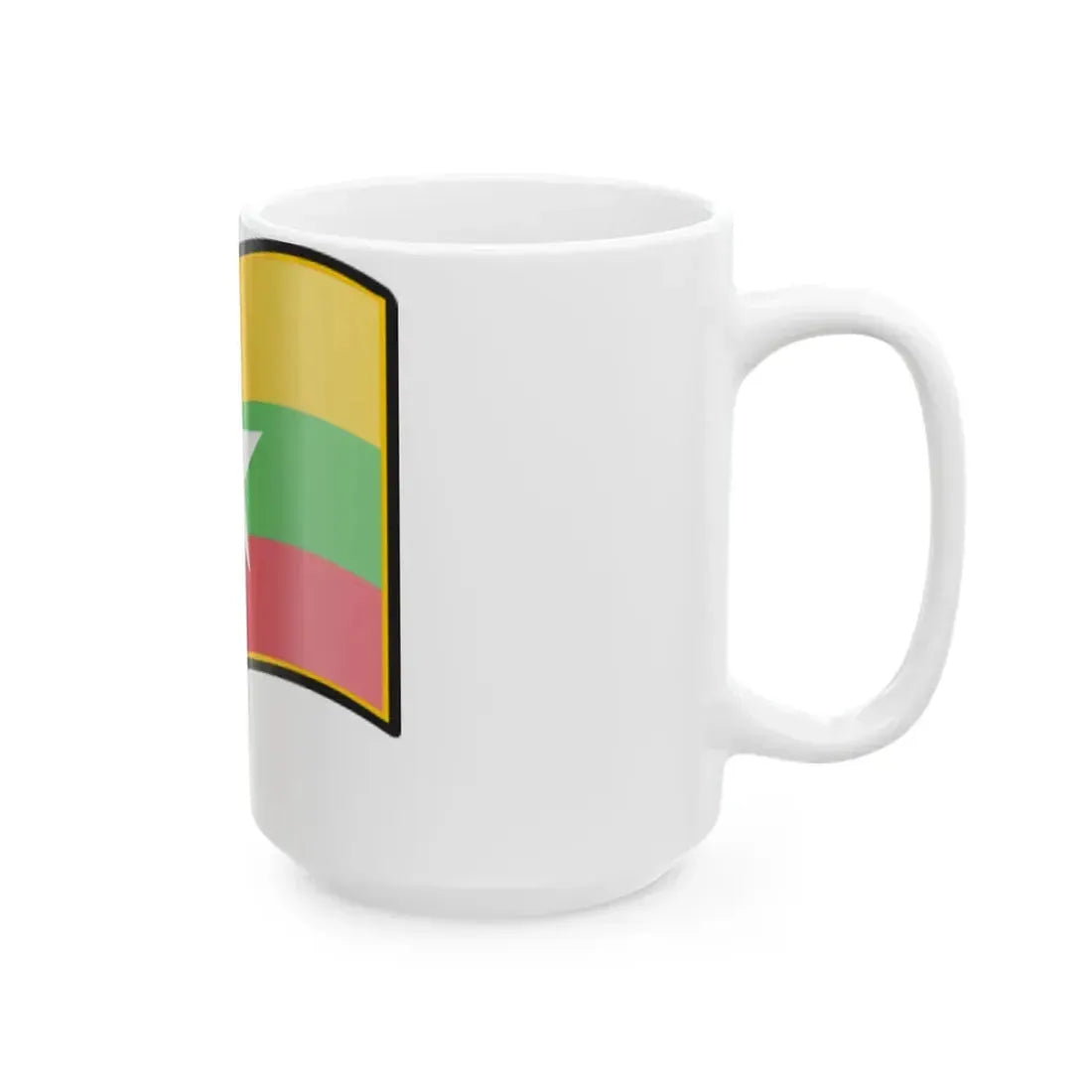 Nuvola Burmese flag (Myanmar) White Coffee Mug - Go Mug Yourself