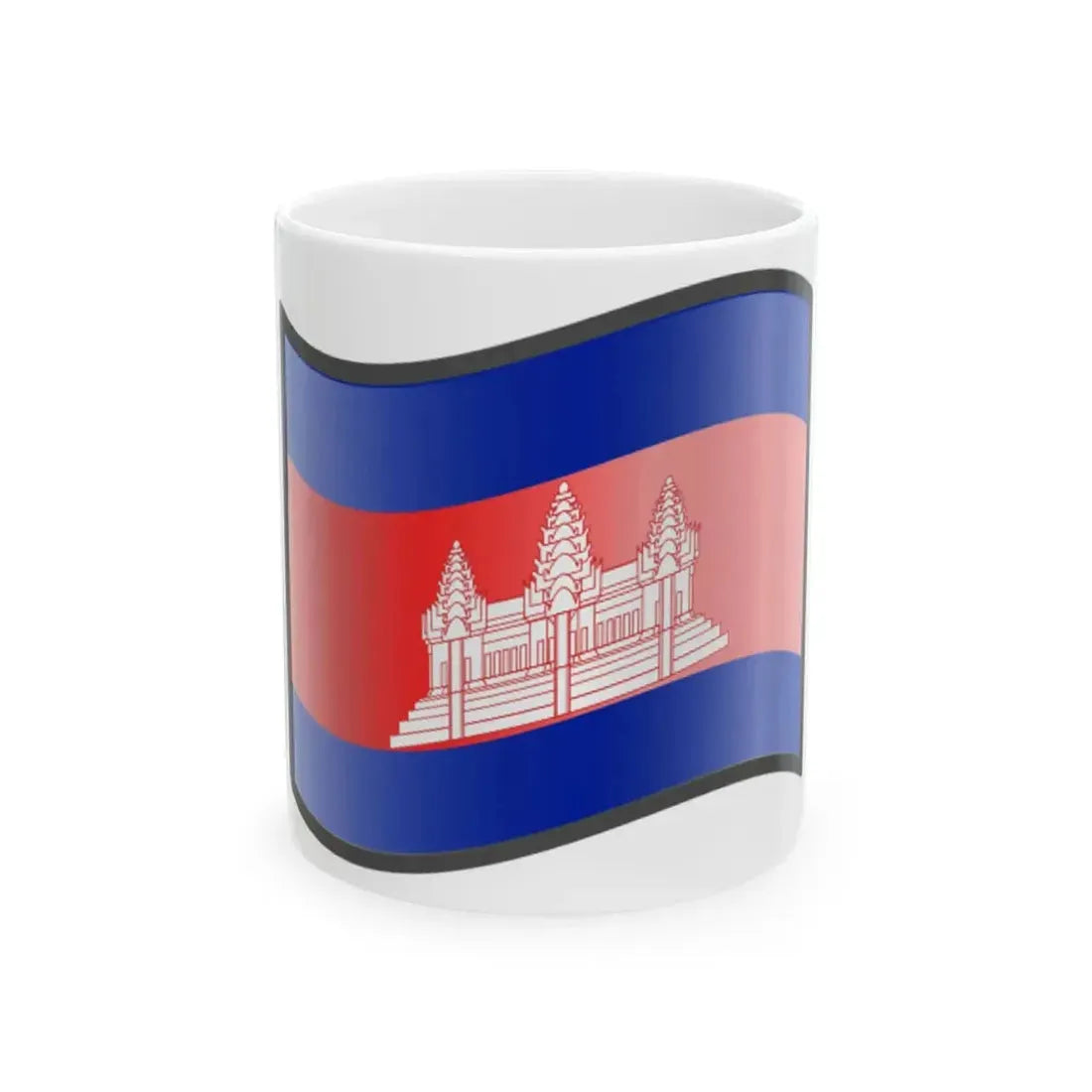 Nuvola Cambodia flag (Cambodia) White Coffee Mug 11oz - Go Mug Yourself