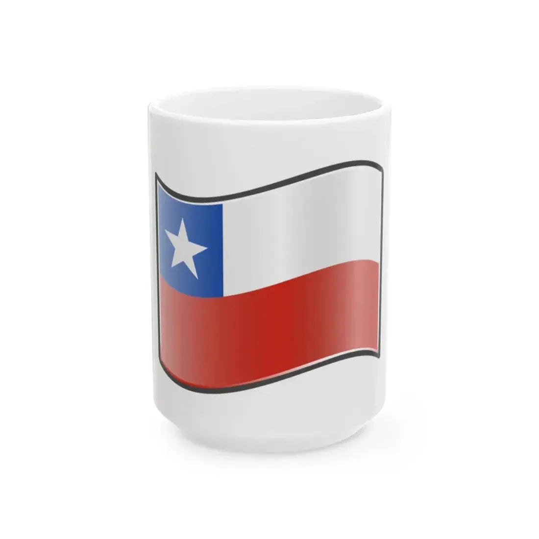 Nuvola Chile flag (Chile) White Coffee Mug 15oz - Go Mug Yourself