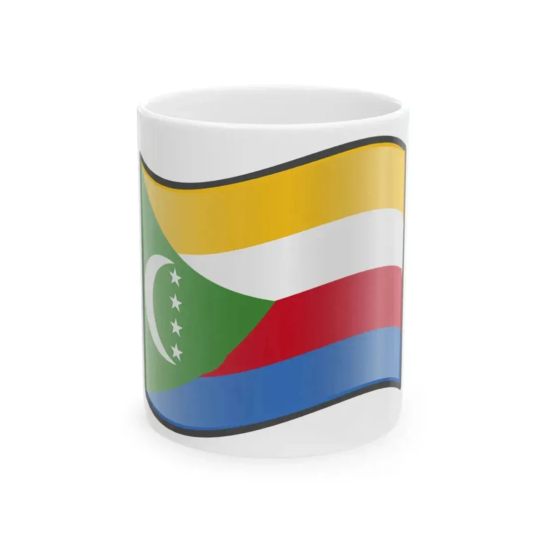 Nuvola Comorian flag (Comoros) White Coffee Mug 11oz - Go Mug Yourself