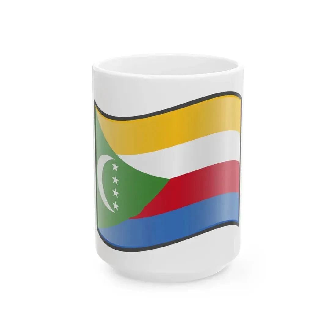 Nuvola Comorian flag (Comoros) White Coffee Mug 15oz - Go Mug Yourself