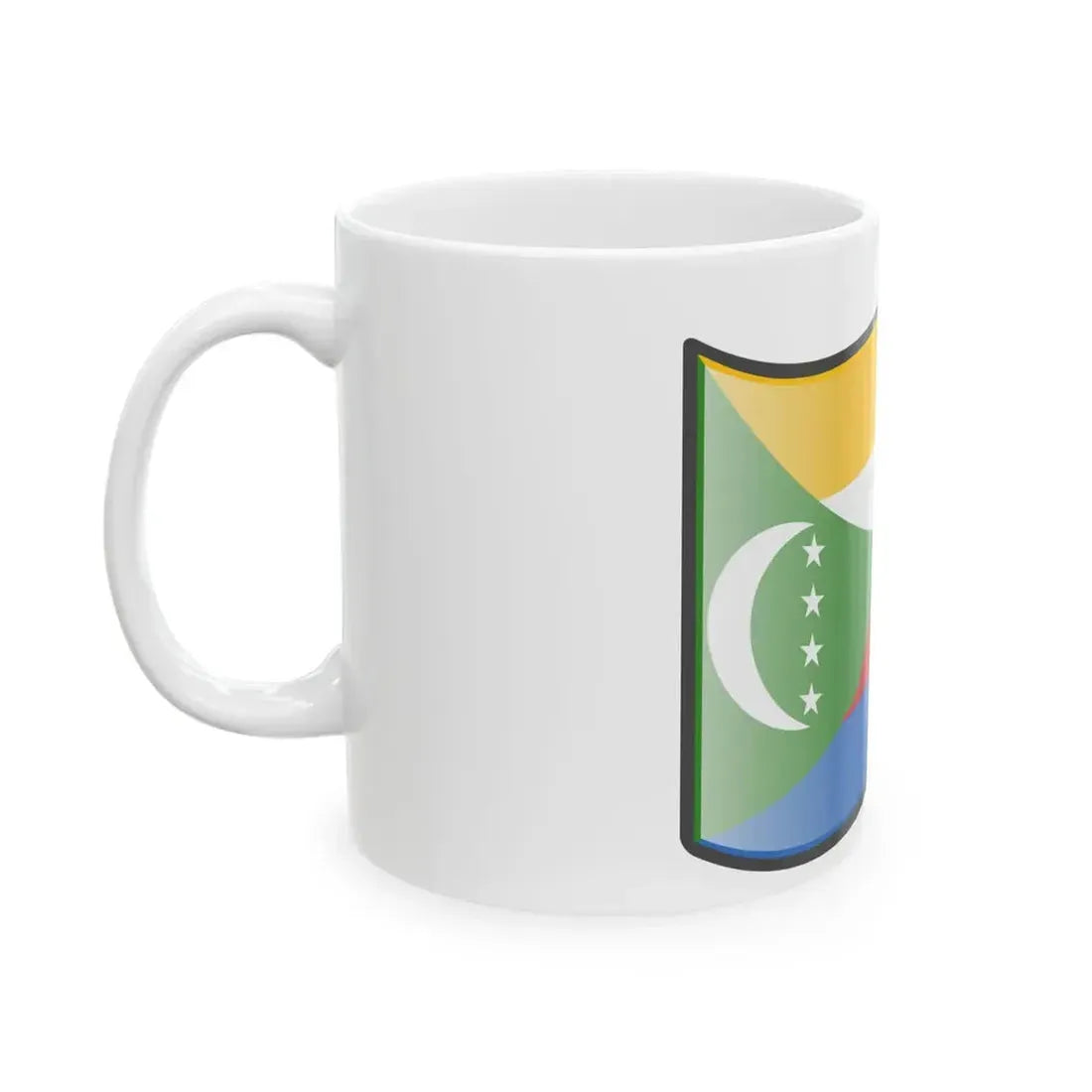 Nuvola Comorian flag (Comoros) White Coffee Mug - Go Mug Yourself