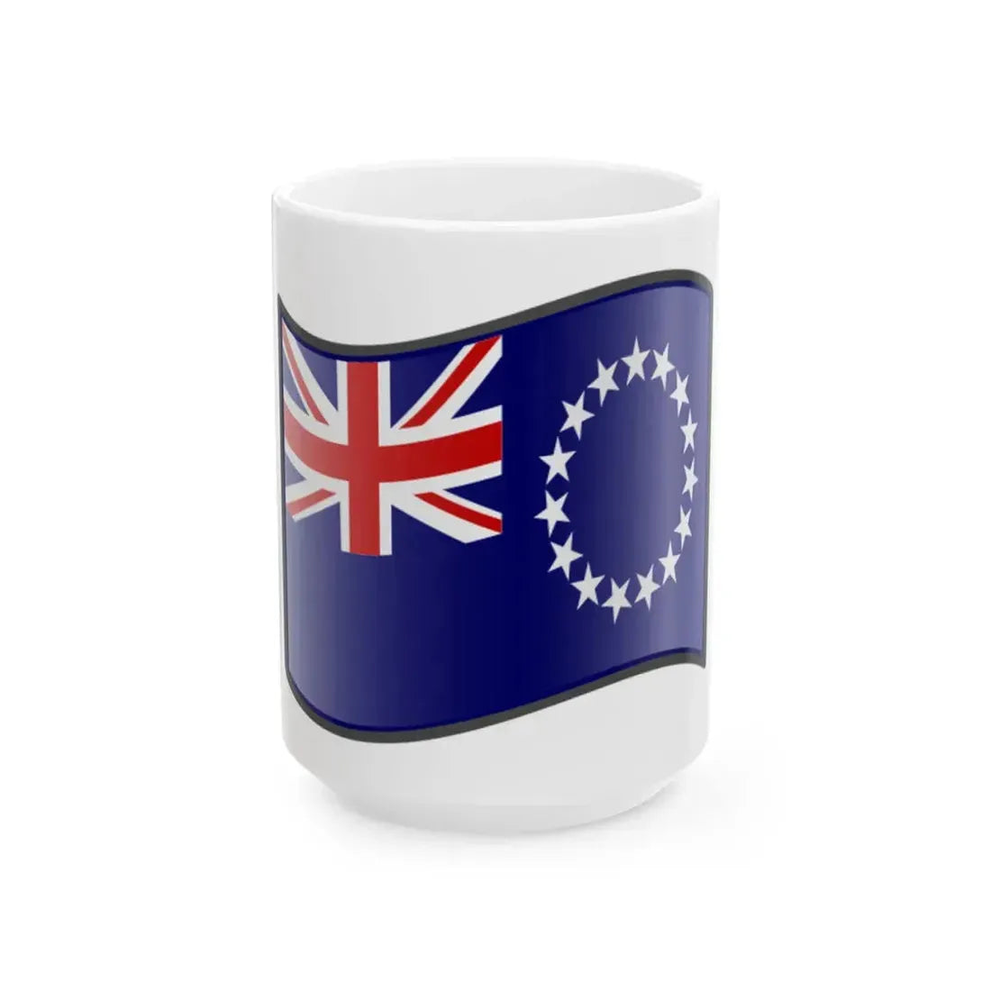 Nuvola Cook flag (New Zealand) White Coffee Mug 15oz - Go Mug Yourself