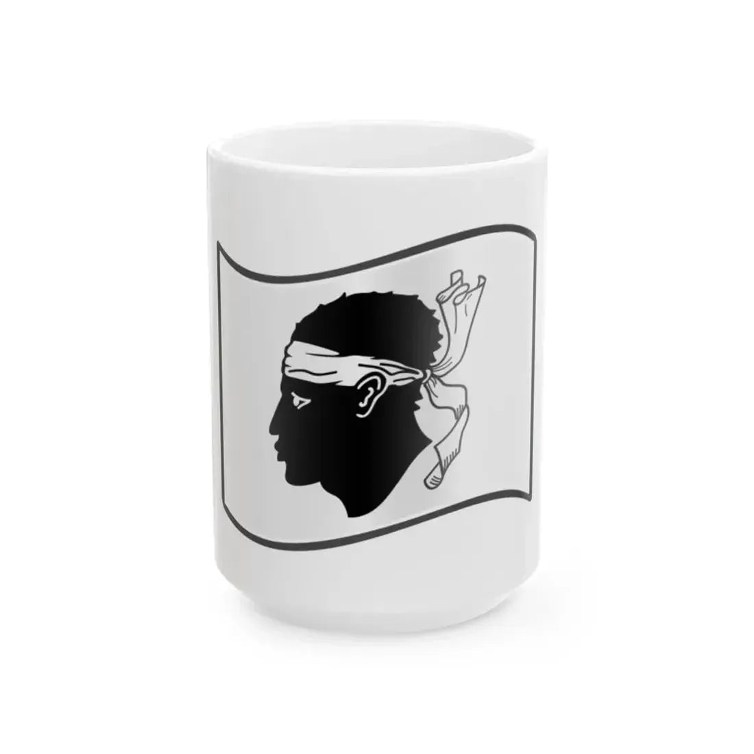 Nuvola Corsica flag (France) White Coffee Mug 15oz - Go Mug Yourself