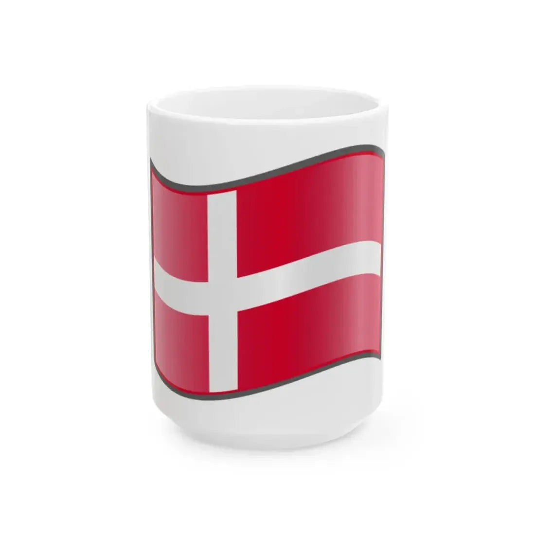 Nuvola Danish flag (Denmark) White Coffee Mug 15oz - Go Mug Yourself