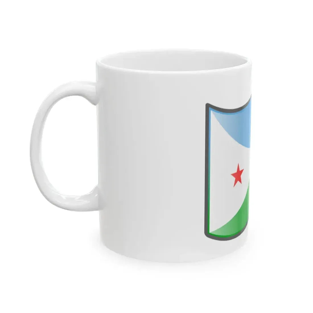 Nuvola Djiboutian flag (Djibouti) White Coffee Mug - Go Mug Yourself