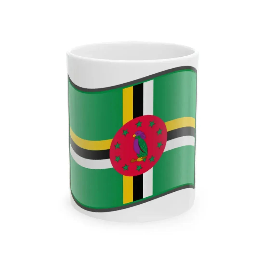 Nuvola Dominiquais flag (Dominica) White Coffee Mug 11oz - Go Mug Yourself