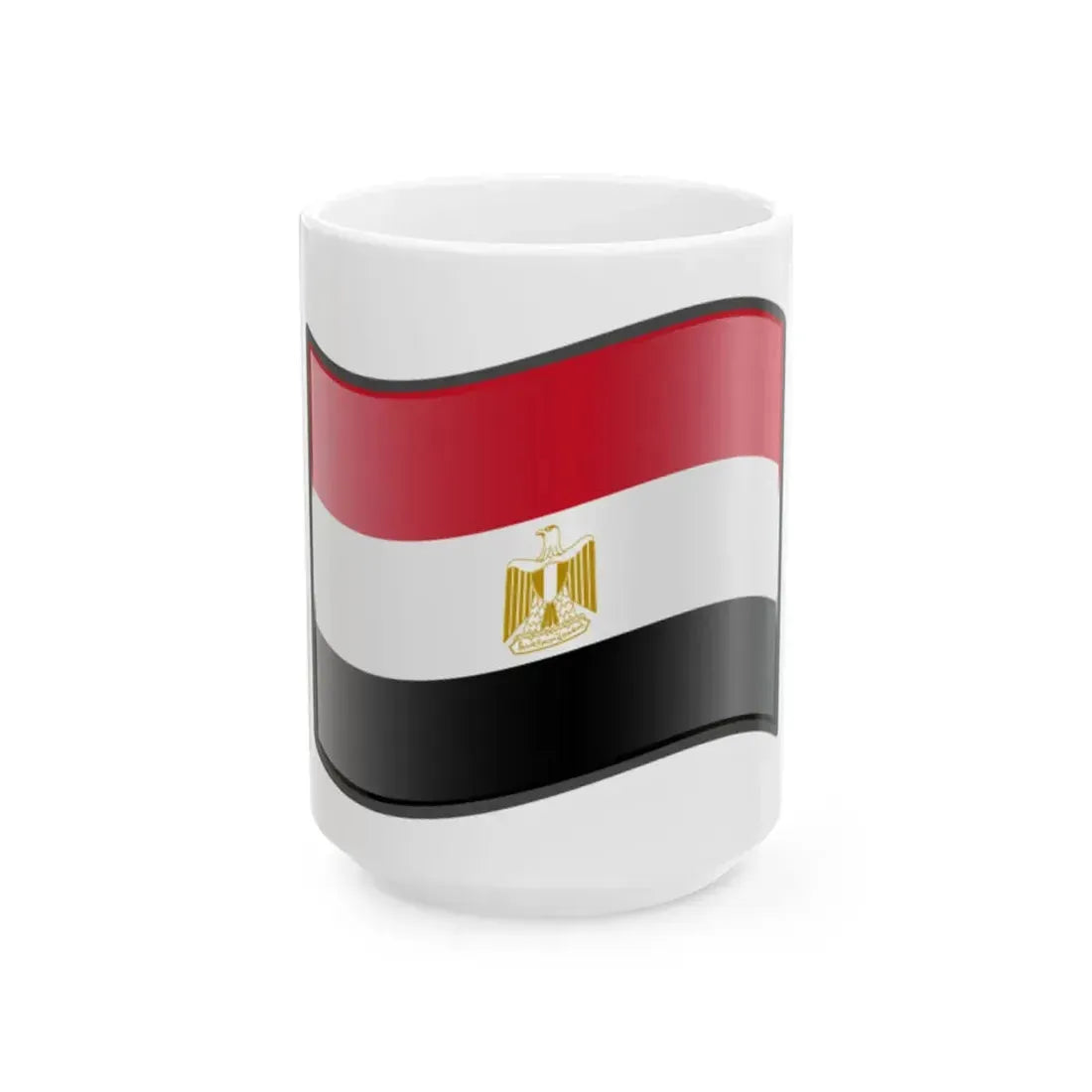 Nuvola Egyptian flag (Egypt) White Coffee Mug 15oz - Go Mug Yourself
