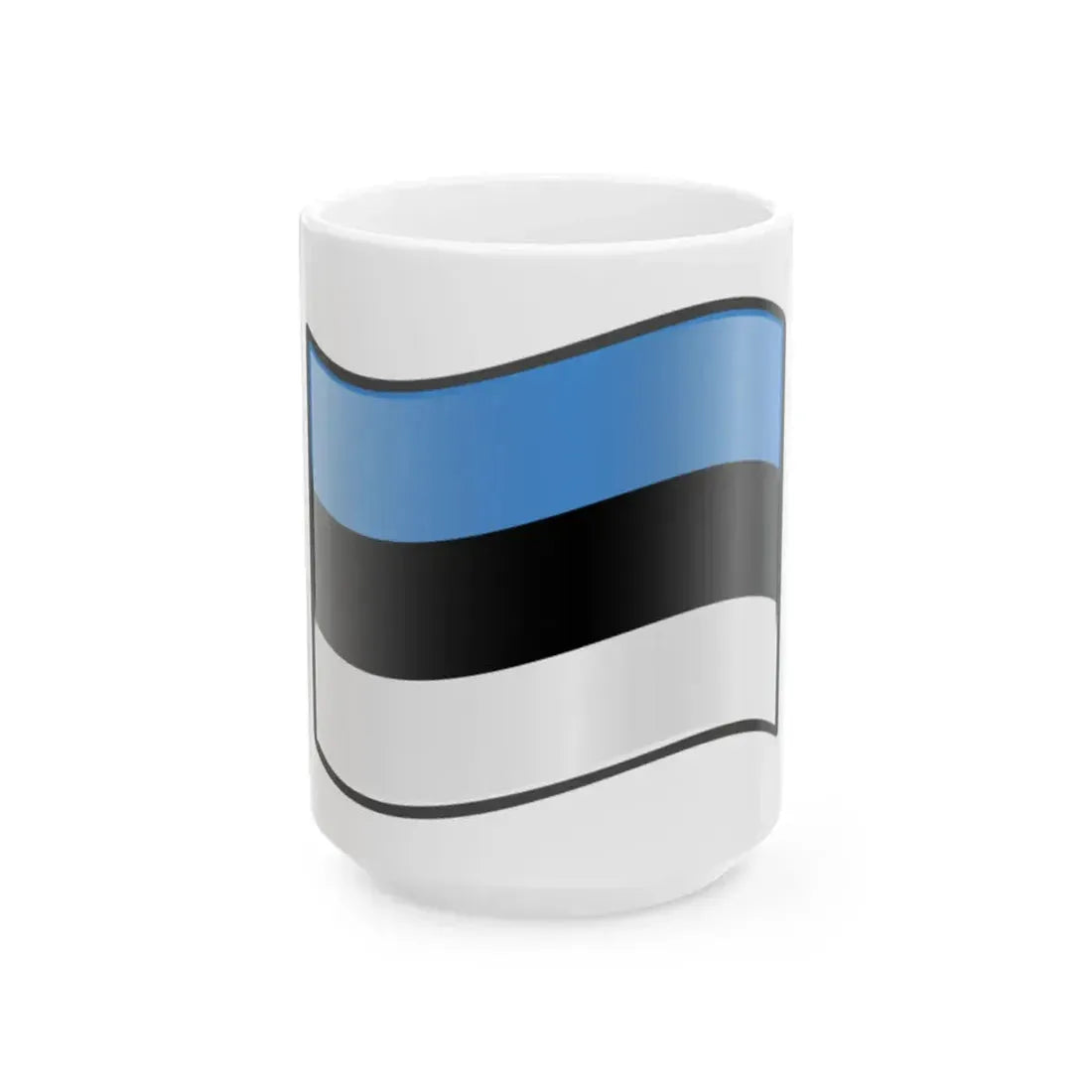 Nuvola Estonian flag (Estonia) White Coffee Mug 15oz - Go Mug Yourself