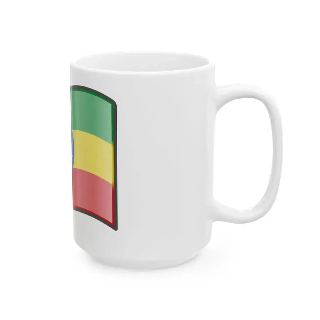 Nuvola Ethiopian flag (Ethiopia) White Coffee Mug - Go Mug Yourself