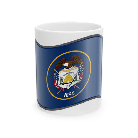 Nuvola flag of Utah (United States) White Coffee Mug 11oz - Go Mug Yourself