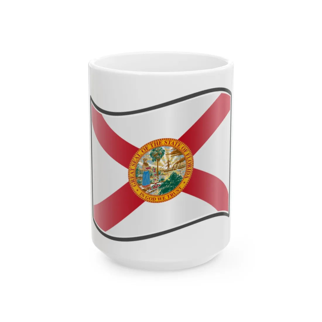 Nuvola Florida flag (United States) White Coffee Mug 15oz - Go Mug Yourself