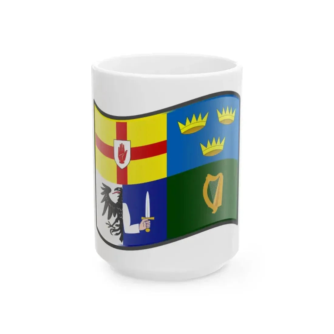 Nuvola Four Provinces flag (Ireland) White Coffee Mug 15oz - Go Mug Yourself