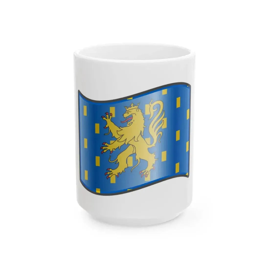 Nuvola Franche-Comte flag (France) White Coffee Mug 15oz - Go Mug Yourself