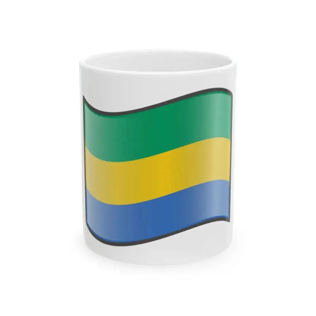 Nuvola Gabon flag (Gabon) White Coffee Mug 11oz - Go Mug Yourself