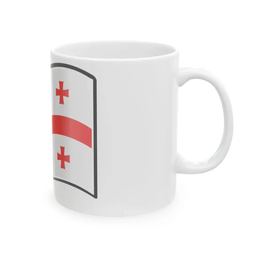 Nuvola Georgian flag (Georgia) White Coffee Mug - Go Mug Yourself