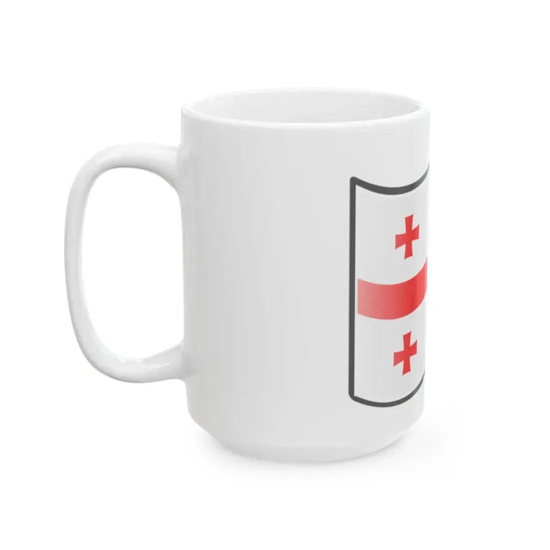 Nuvola Georgian flag (Georgia) White Coffee Mug - Go Mug Yourself