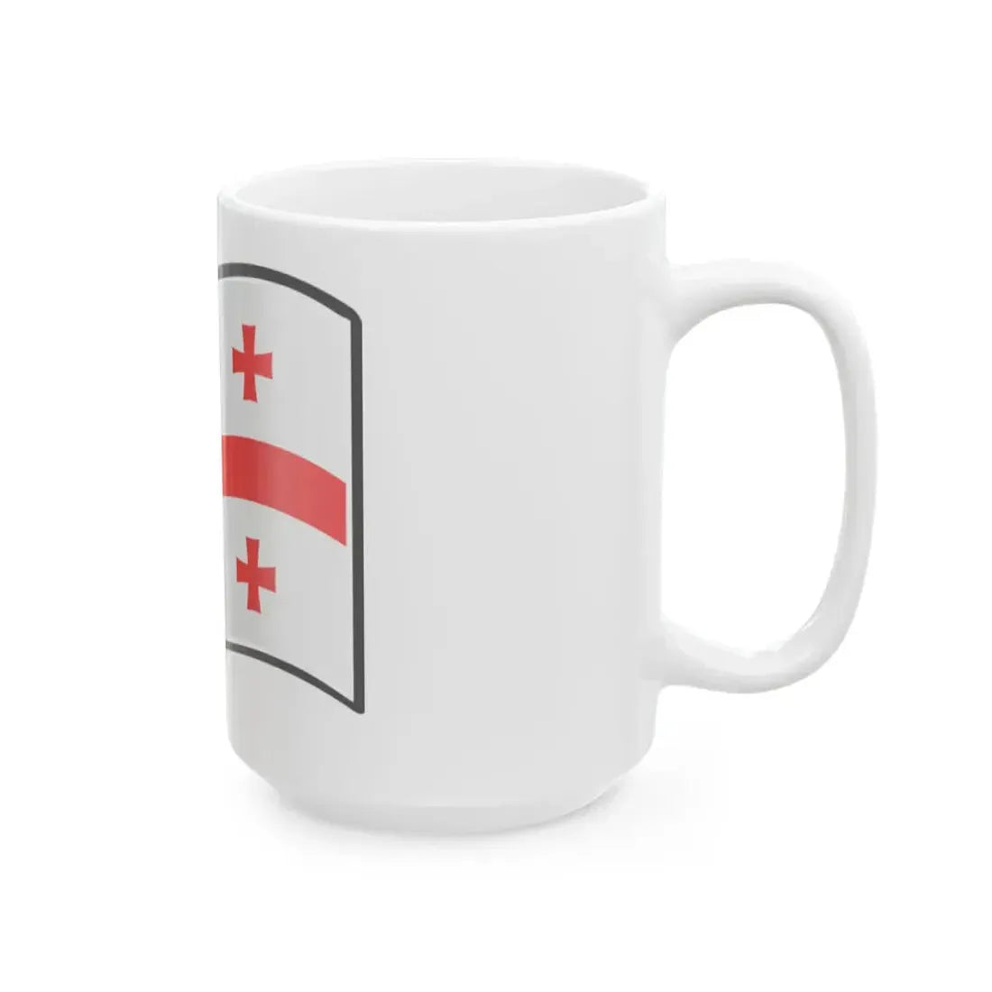 Nuvola Georgian flag (Georgia) White Coffee Mug - Go Mug Yourself
