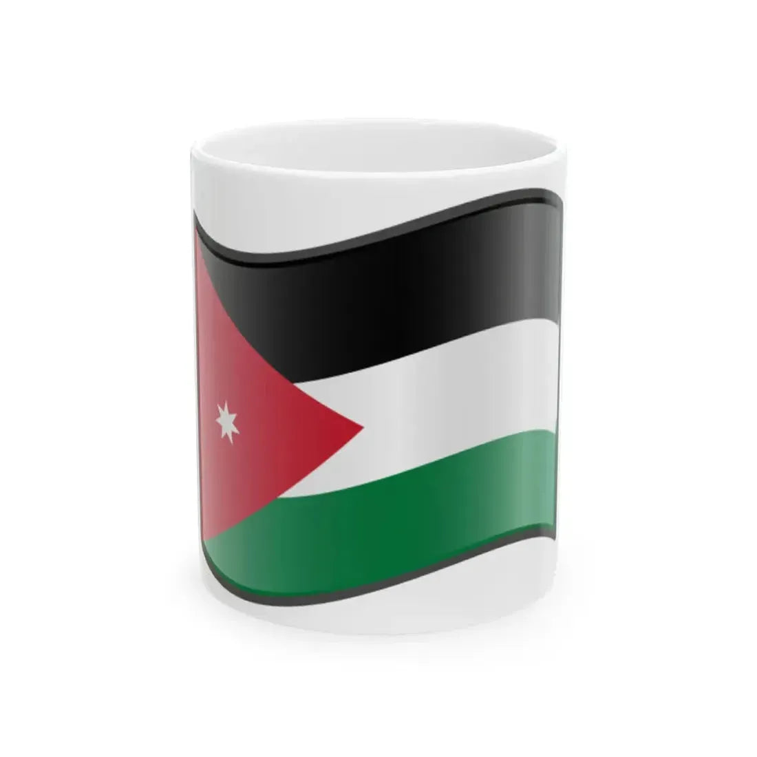 Nuvola Jordan flag (Jordan) White Coffee Mug 11oz - Go Mug Yourself