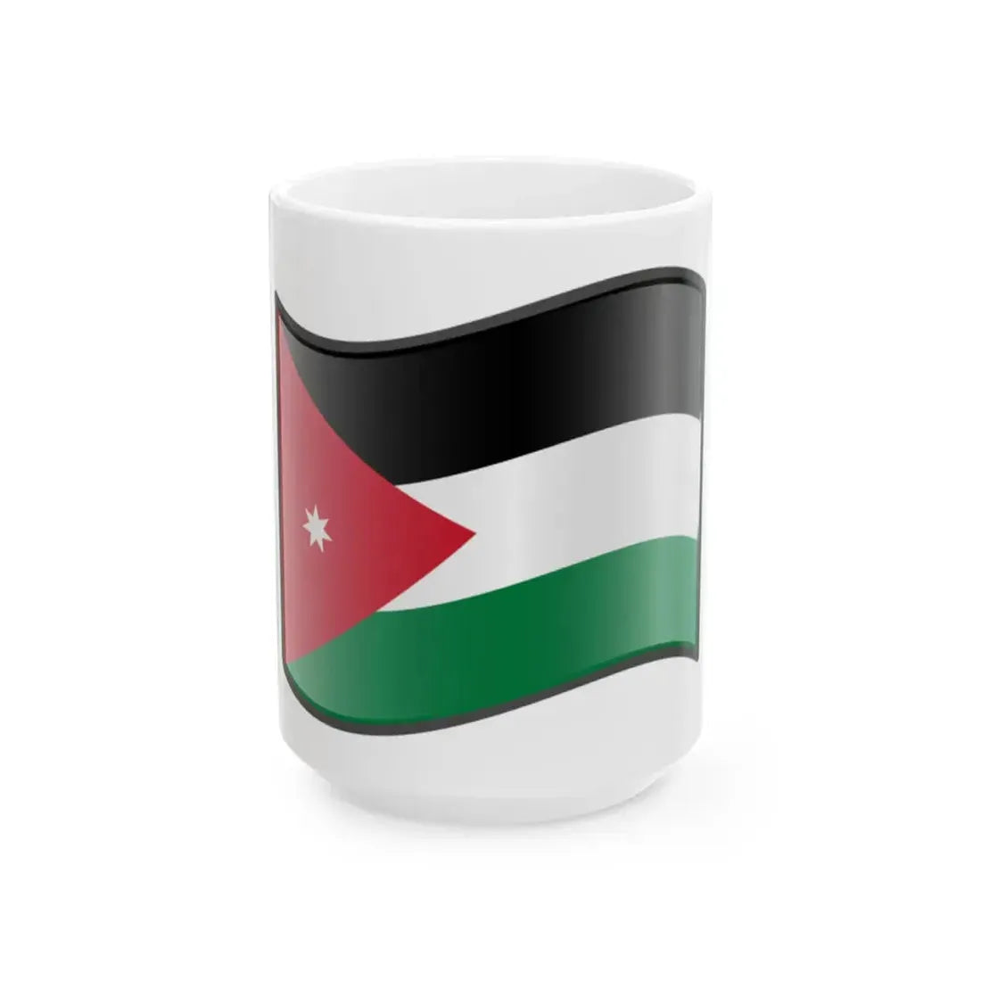 Nuvola Jordan flag (Jordan) White Coffee Mug 15oz - Go Mug Yourself