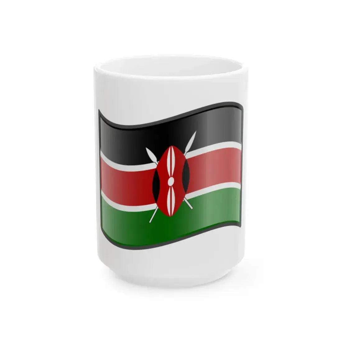 Nuvola Kenyan flag (Kenya) White Coffee Mug 15oz - Go Mug Yourself