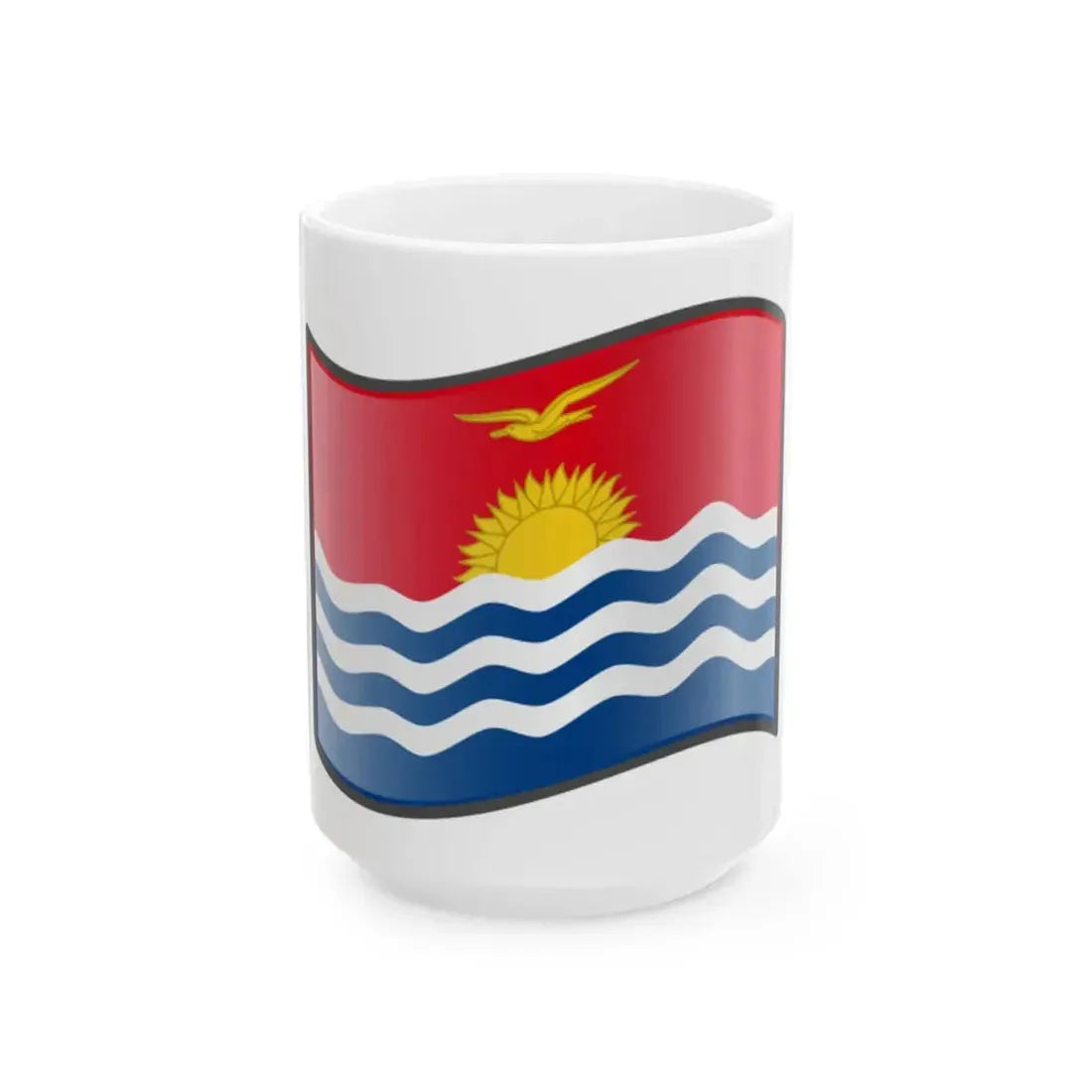 Nuvola Kiribati flag (Kiribati) White Coffee Mug 15oz - Go Mug Yourself