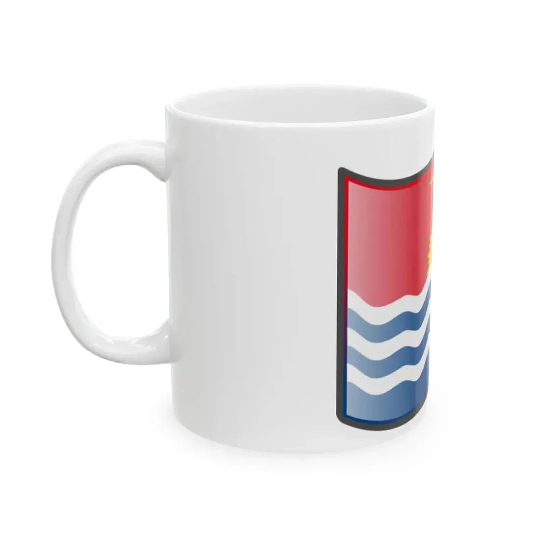 Nuvola Kiribati flag (Kiribati) White Coffee Mug - Go Mug Yourself