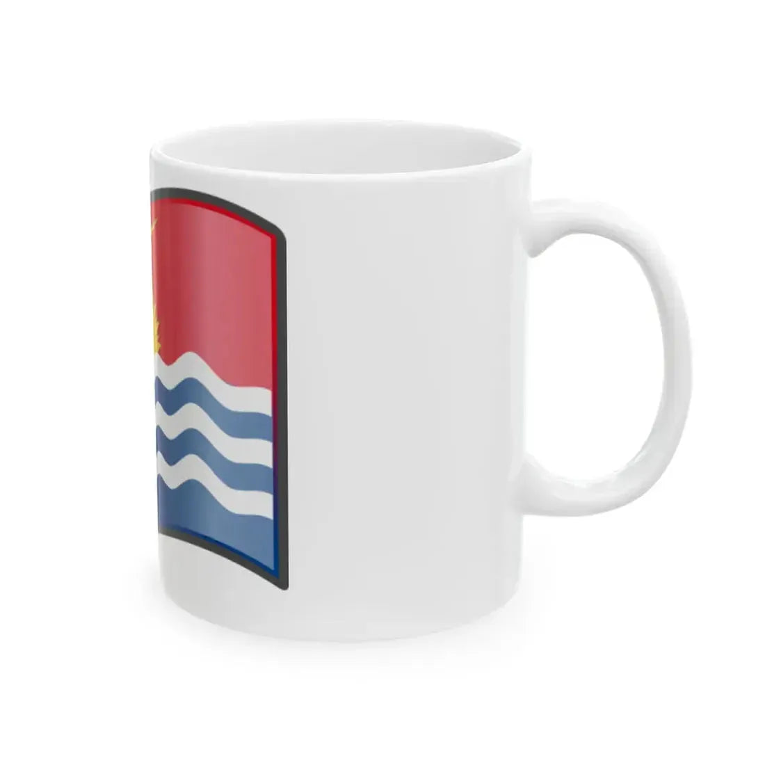 Nuvola Kiribati flag (Kiribati) White Coffee Mug - Go Mug Yourself