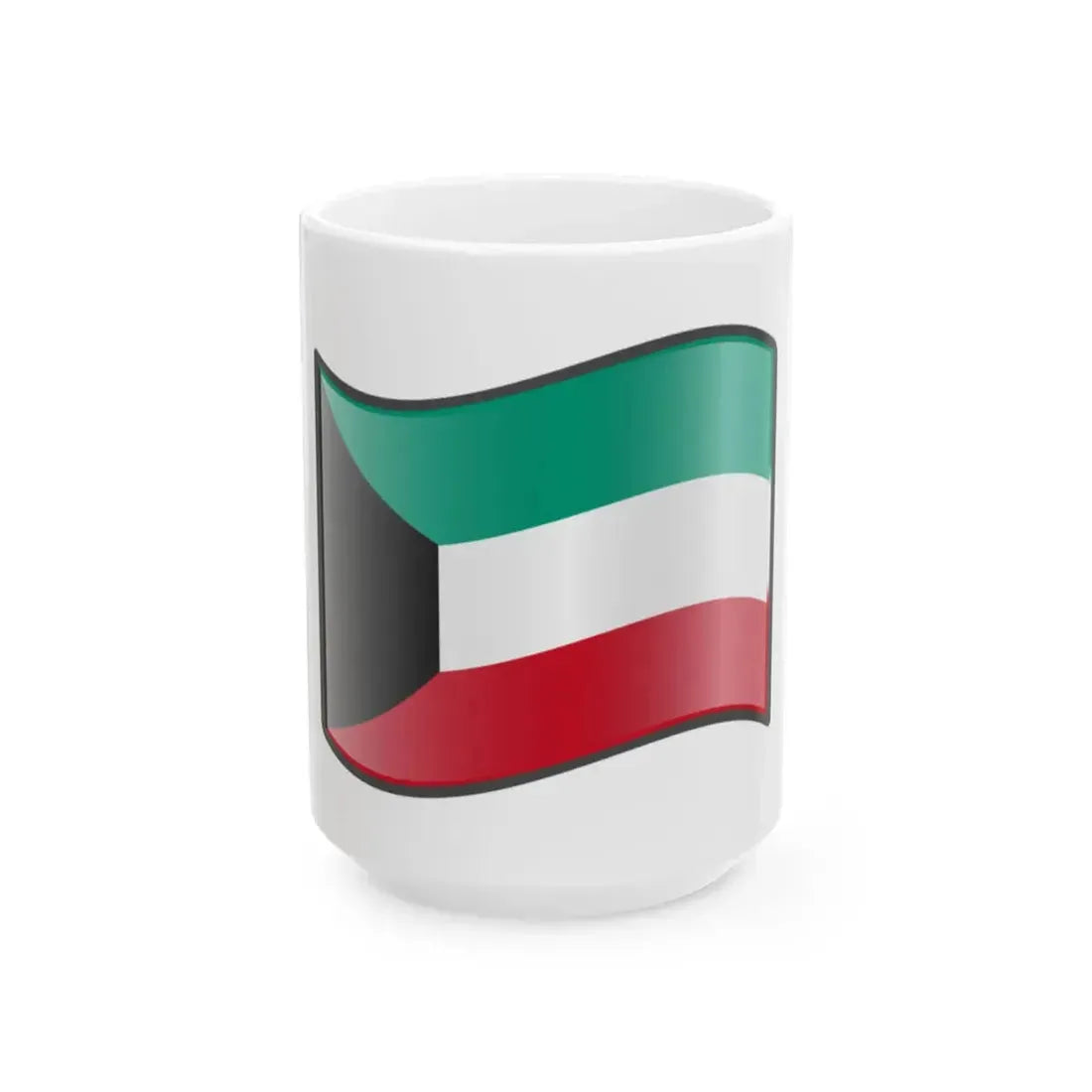 Nuvola Kuwaiti flag (Kuwait) White Coffee Mug 15oz - Go Mug Yourself