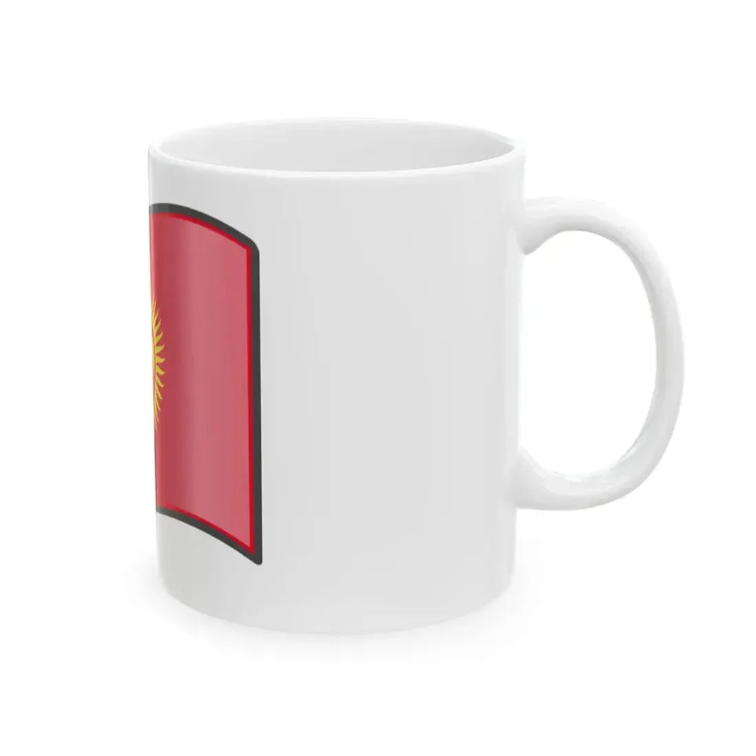 Nuvola Kyrgyz flag (Kyrgyzstan) White Coffee Mug - Go Mug Yourself