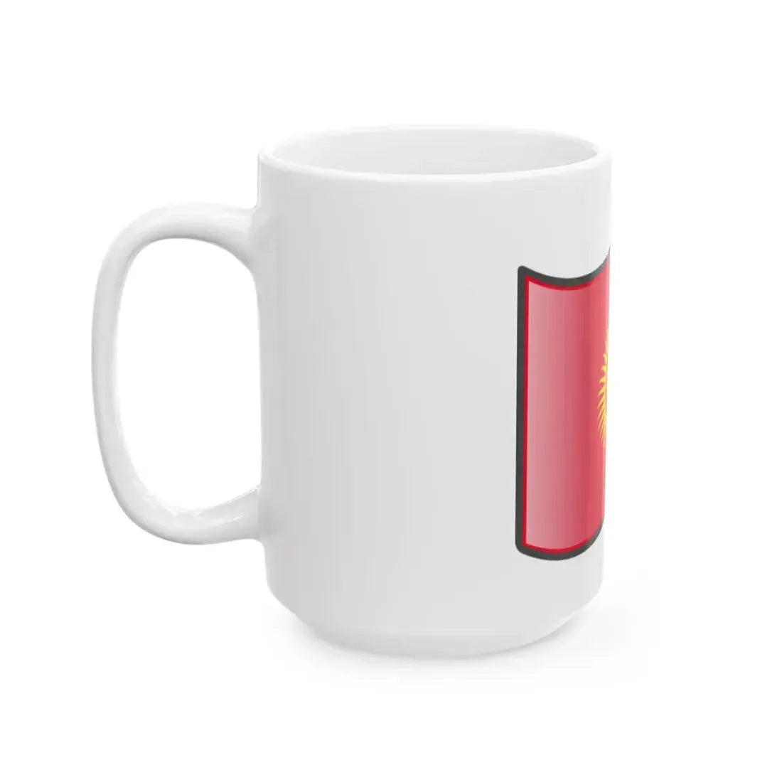 Nuvola Kyrgyz flag (Kyrgyzstan) White Coffee Mug - Go Mug Yourself