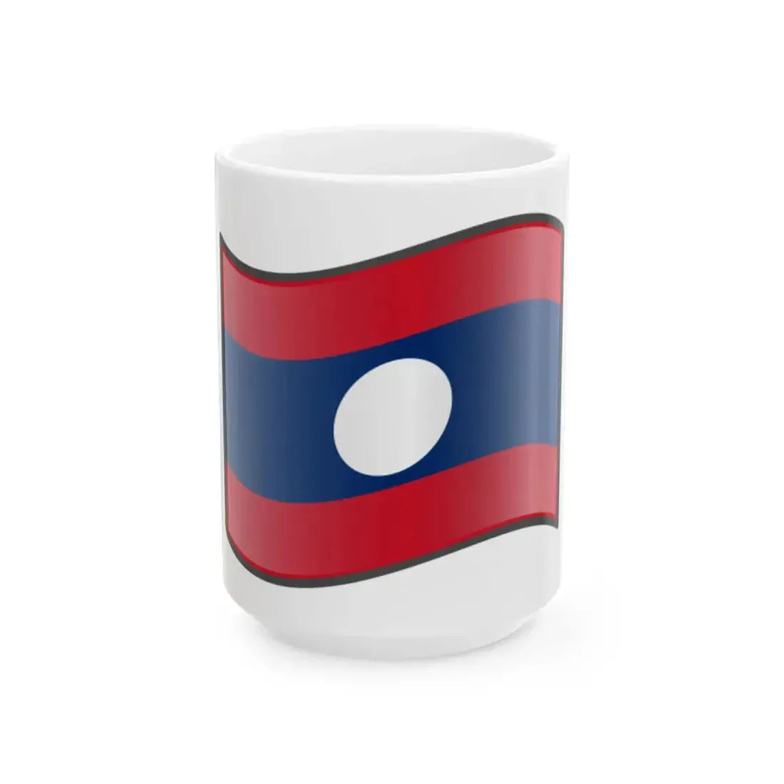 Nuvola Laotian flag (Laos) White Coffee Mug 15oz - Go Mug Yourself