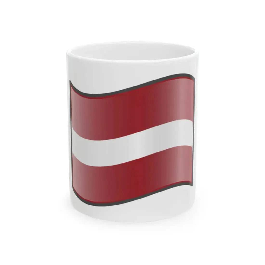 Nuvola Latvian flag (Latvia) White Coffee Mug 11oz - Go Mug Yourself