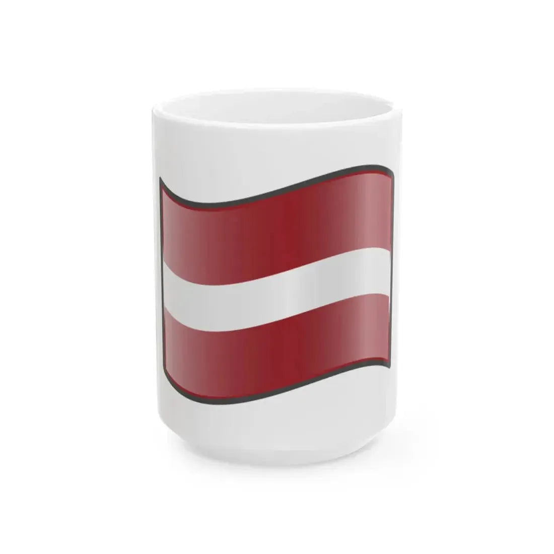 Nuvola Latvian flag (Latvia) White Coffee Mug 15oz - Go Mug Yourself