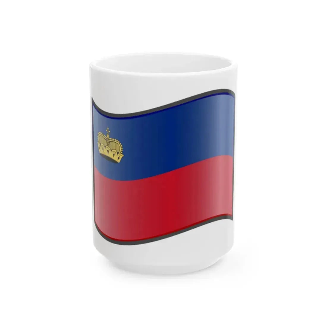 Nuvola Liechtensteiner flag (Liechtenstein) White Coffee Mug 15oz - Go Mug Yourself