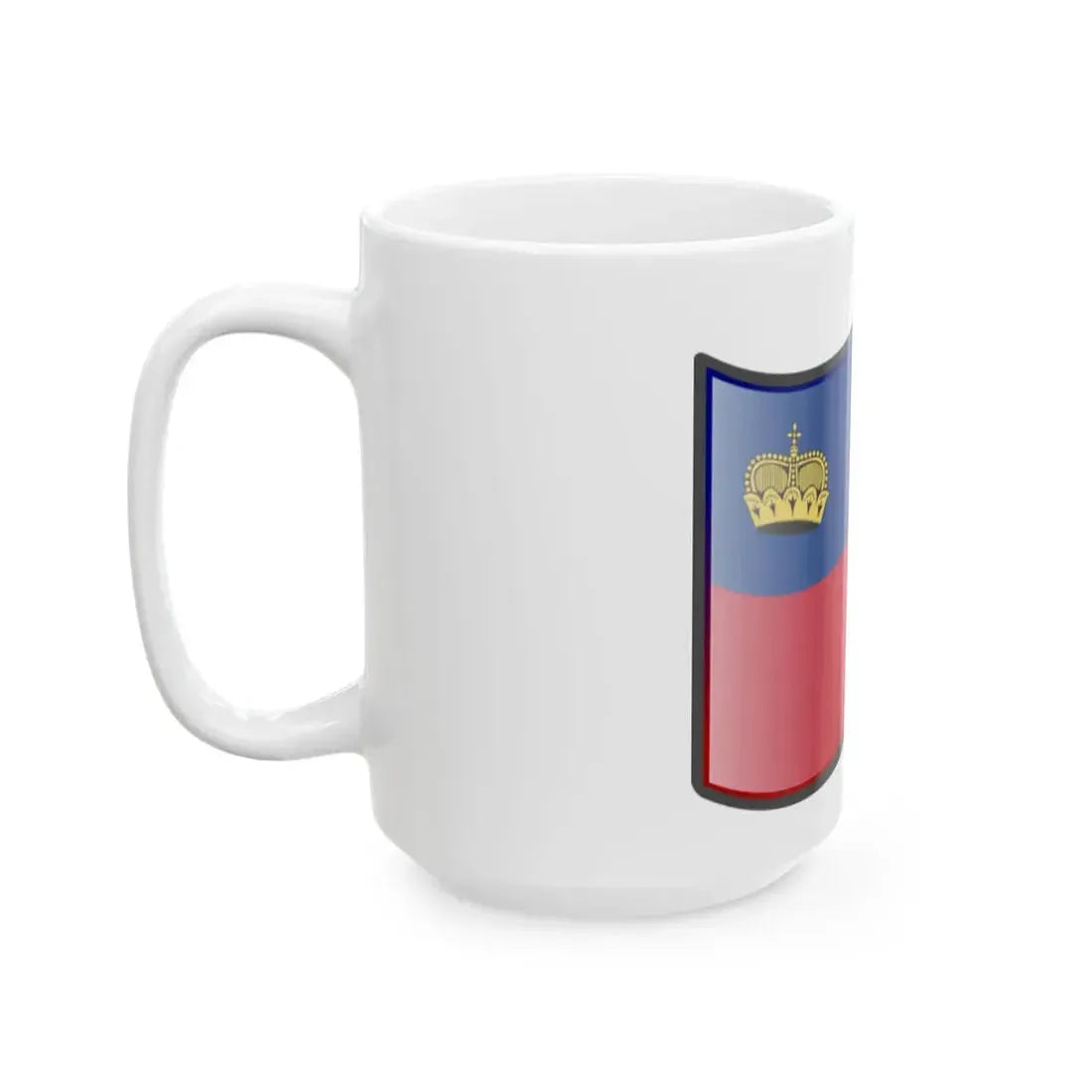Nuvola Liechtensteiner flag (Liechtenstein) White Coffee Mug - Go Mug Yourself