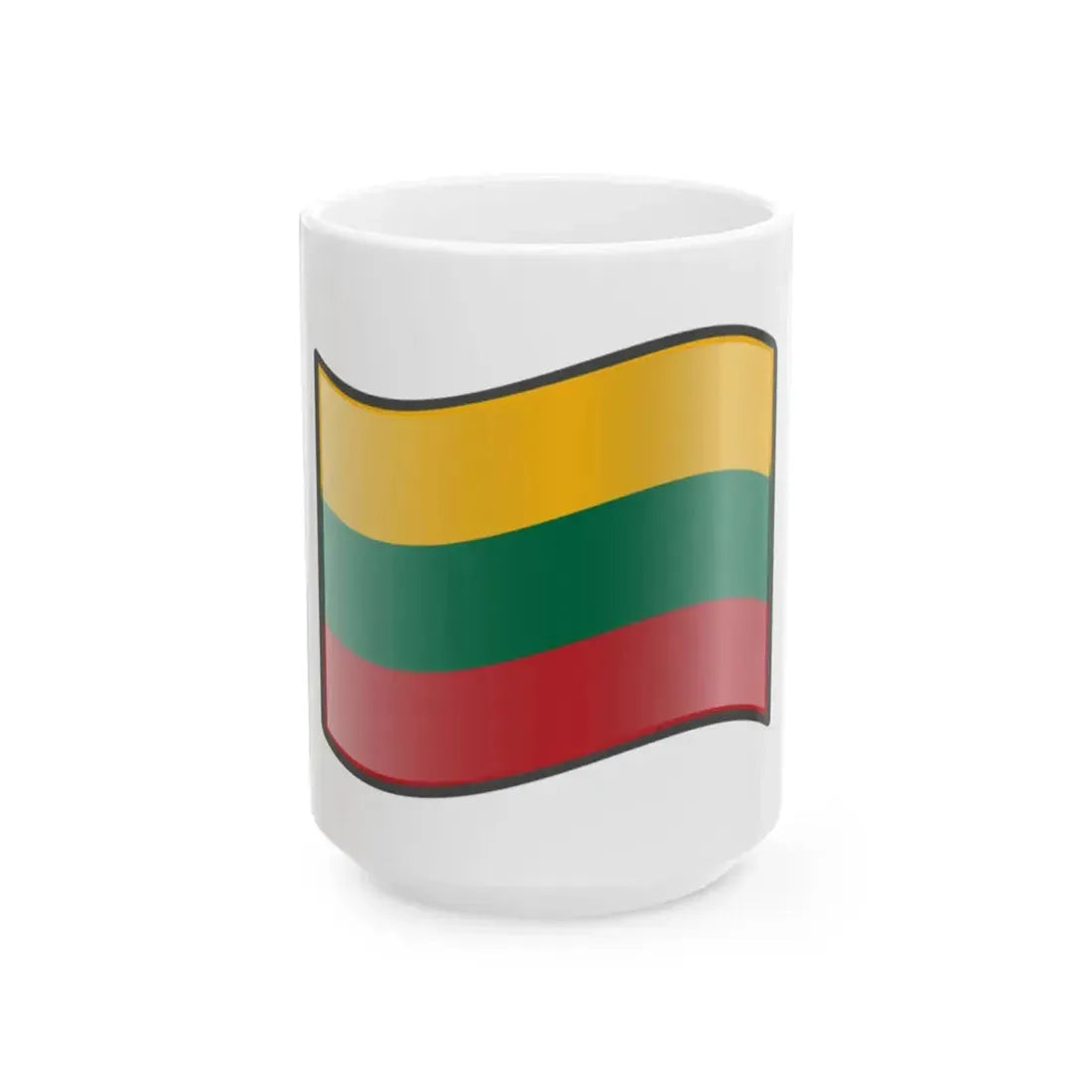 Nuvola Lithuanian flag (Lithuania) White Coffee Mug 15oz - Go Mug Yourself