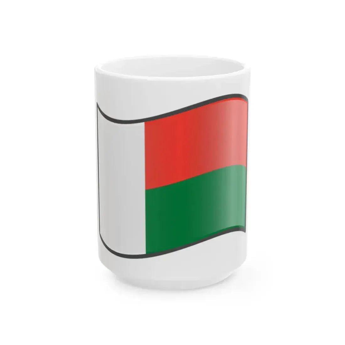 Nuvola Madagascar flag (Madagascar) White Coffee Mug 15oz - Go Mug Yourself
