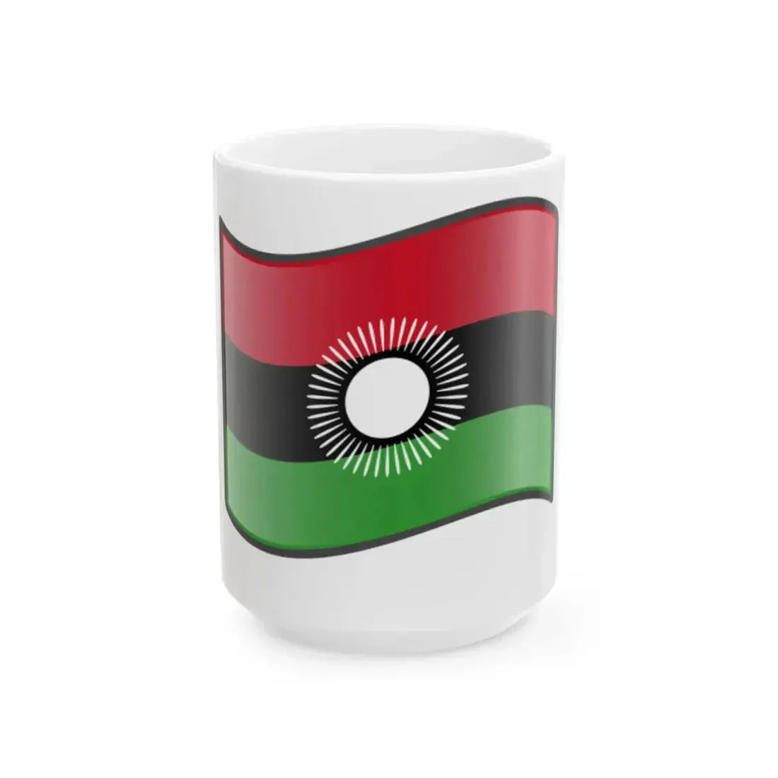 Nuvola Malawian flag 2010 (Malawi) White Coffee Mug 15oz - Go Mug Yourself