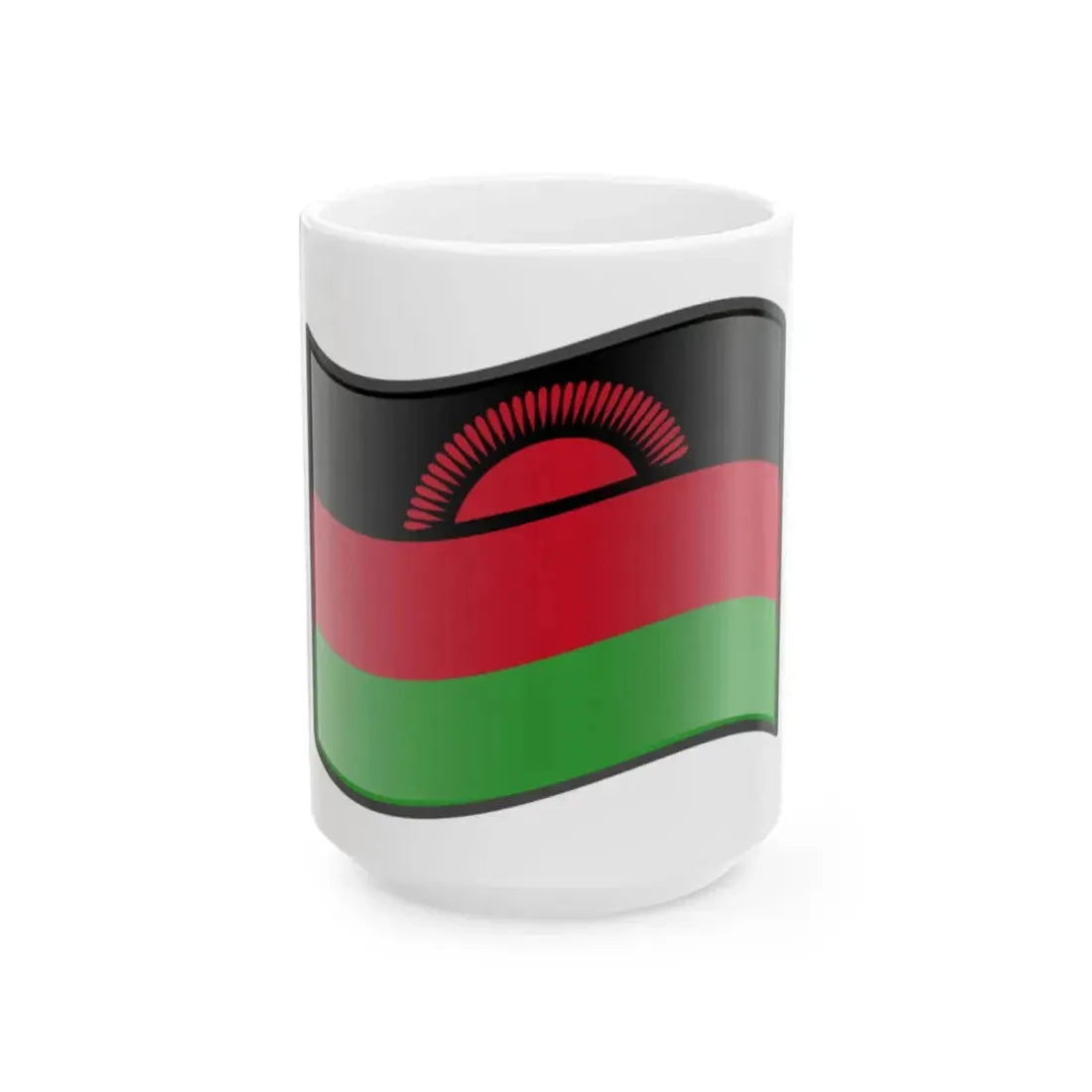 Nuvola Malawian flag (Malawi) White Coffee Mug 15oz - Go Mug Yourself