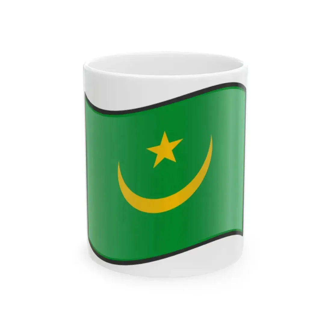 Nuvola Mauritanian flag 1959 (Mauritania) White Coffee Mug 11oz - Go Mug Yourself
