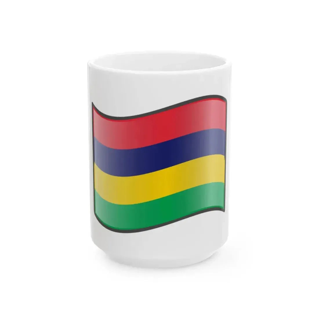 Nuvola Mauritian flag (Mauritius) White Coffee Mug 15oz - Go Mug Yourself