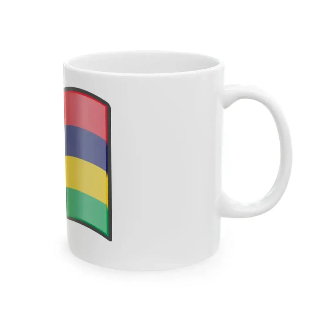Nuvola Mauritian flag (Mauritius) White Coffee Mug - Go Mug Yourself