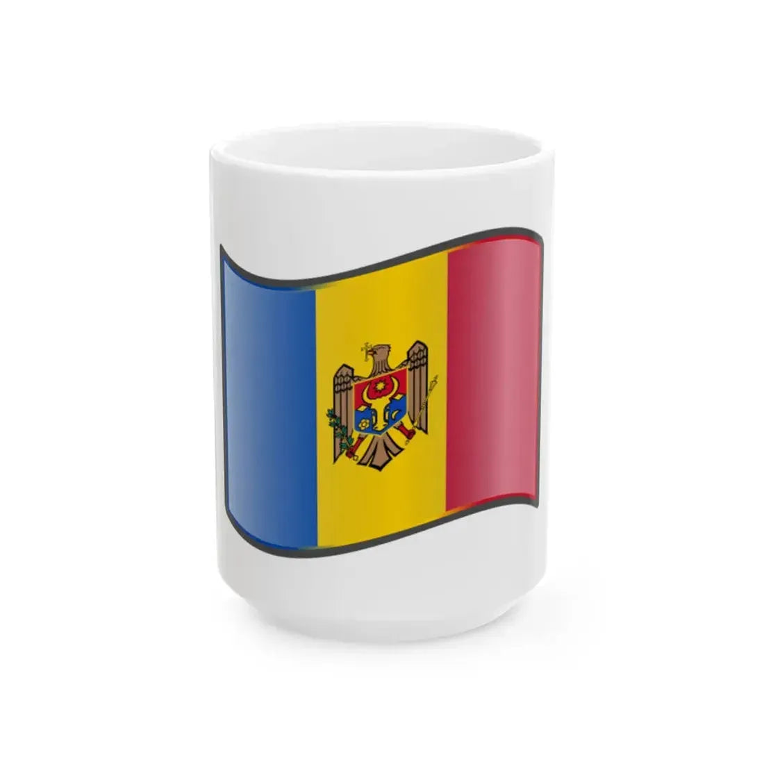 Nuvola Moldovan flag (Moldova) White Coffee Mug 15oz - Go Mug Yourself